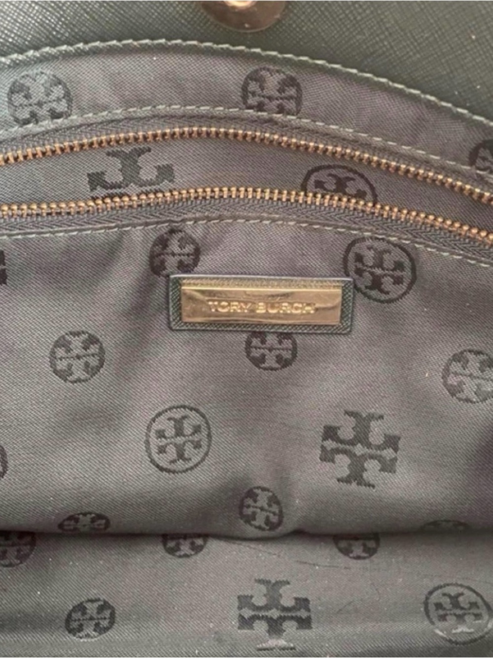 Tory Burch Dark Green Leather Satchel - Robinson - Picture 4 of 8